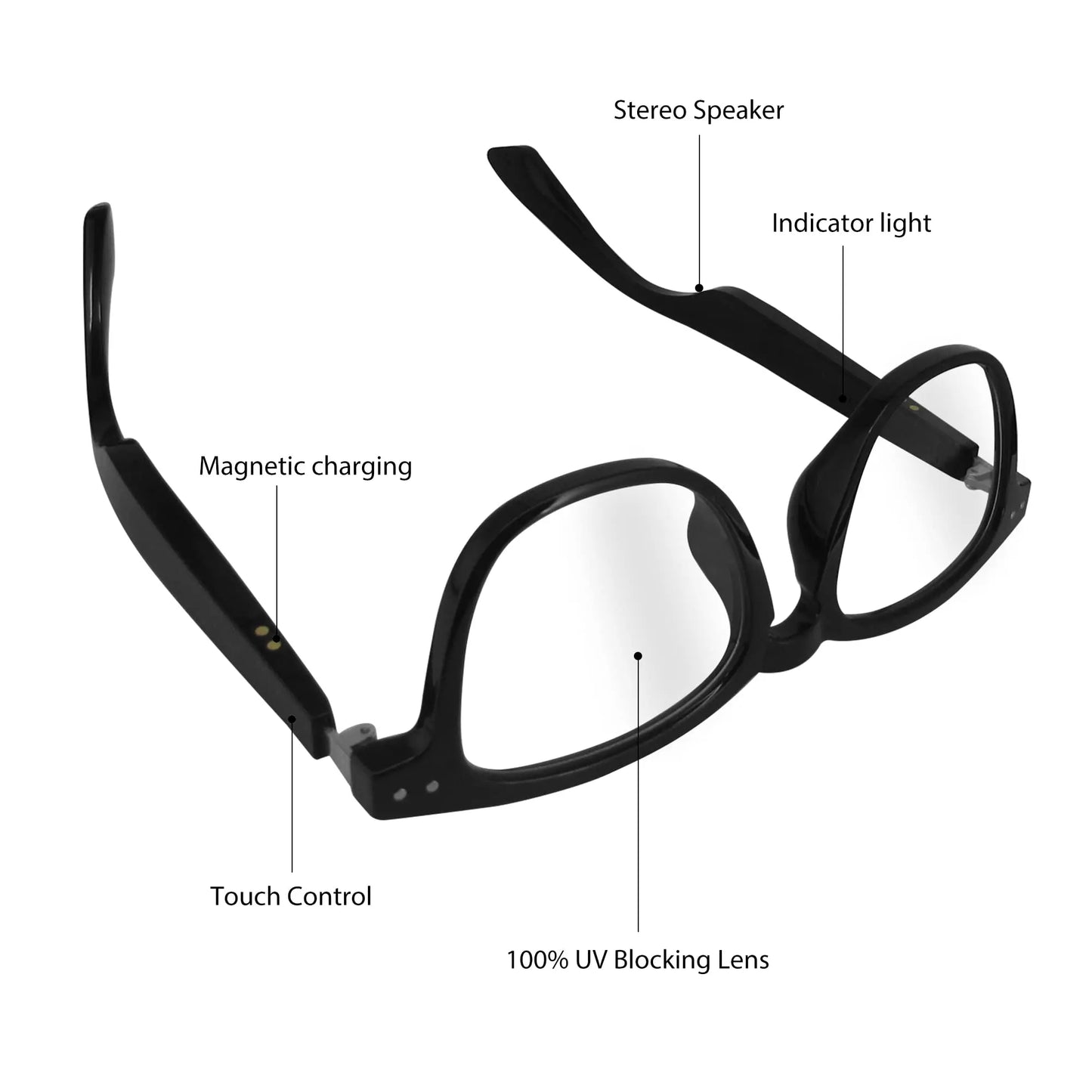 Meagtlva Smart Bluetooth Music Glasses for Men & Women