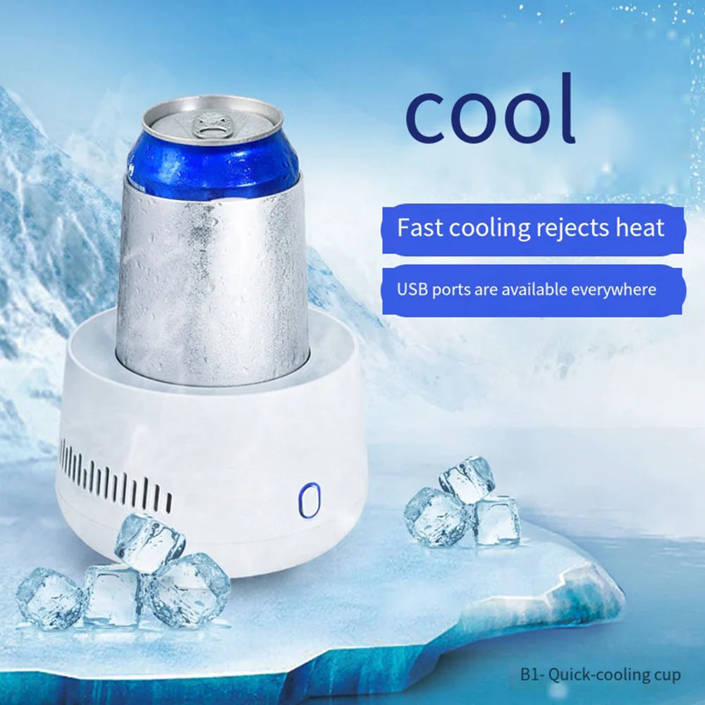 Mini Instant Electric Refrigeration Cooler USB Portable Fast Cooling