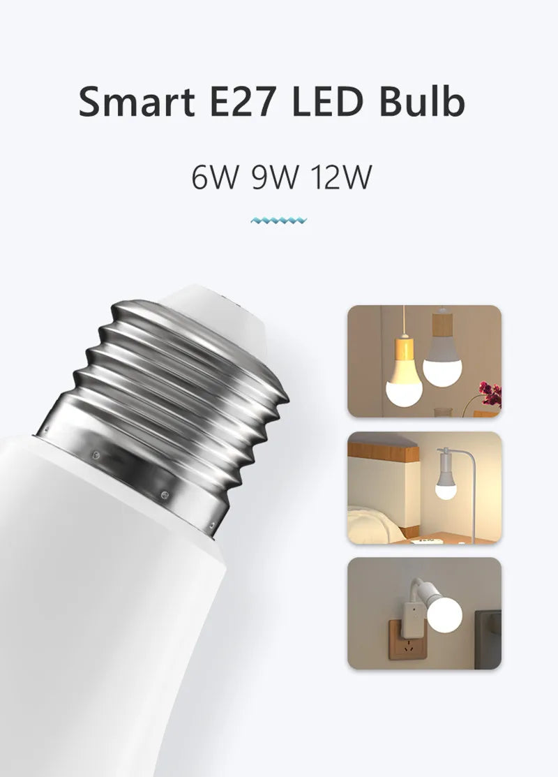 2.4G RF Smart LED Bulb E27 AC86-265V Remote Control Warm