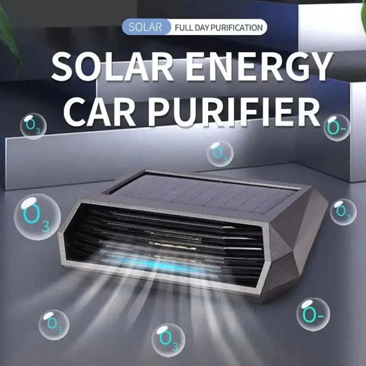 Solar Powered Car Air Purifier With Deodorizing Sterilizing Changing