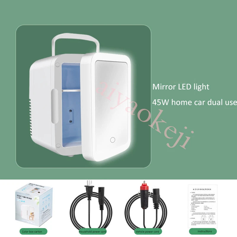 4L Mini Cosmetic Fridge Portable Beauty Refrigerator Makeup