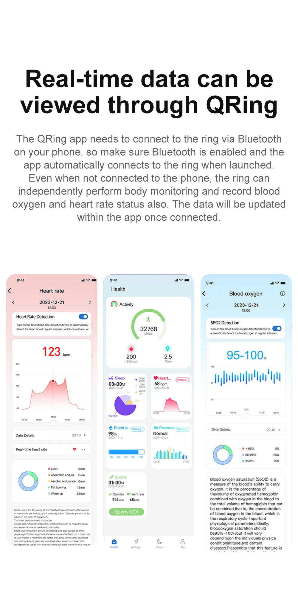 COLMI R02 Smart Ring Military Grade Titanium Steel Shell Health