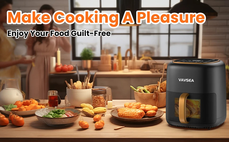 VAVSEA 10-in-1 Air Fryer with Clear Window, 1600W Hot Airfryer Oven