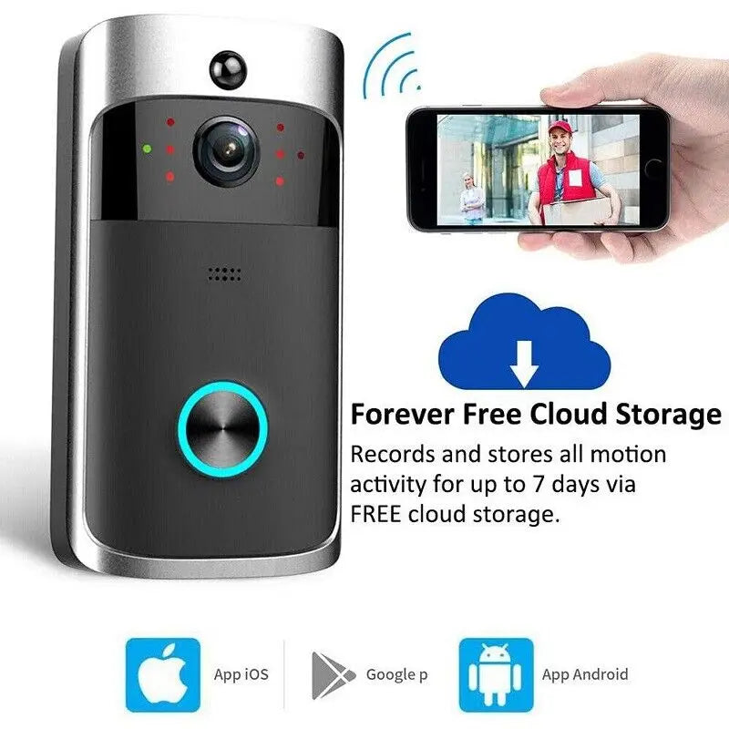 Video Intercom Doorbell Smart WiFi Video Doorbell Camera Night Vision