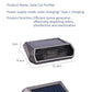 Solar Car Air Purifier Oxygen Cleaner Ozone Generator Smoke