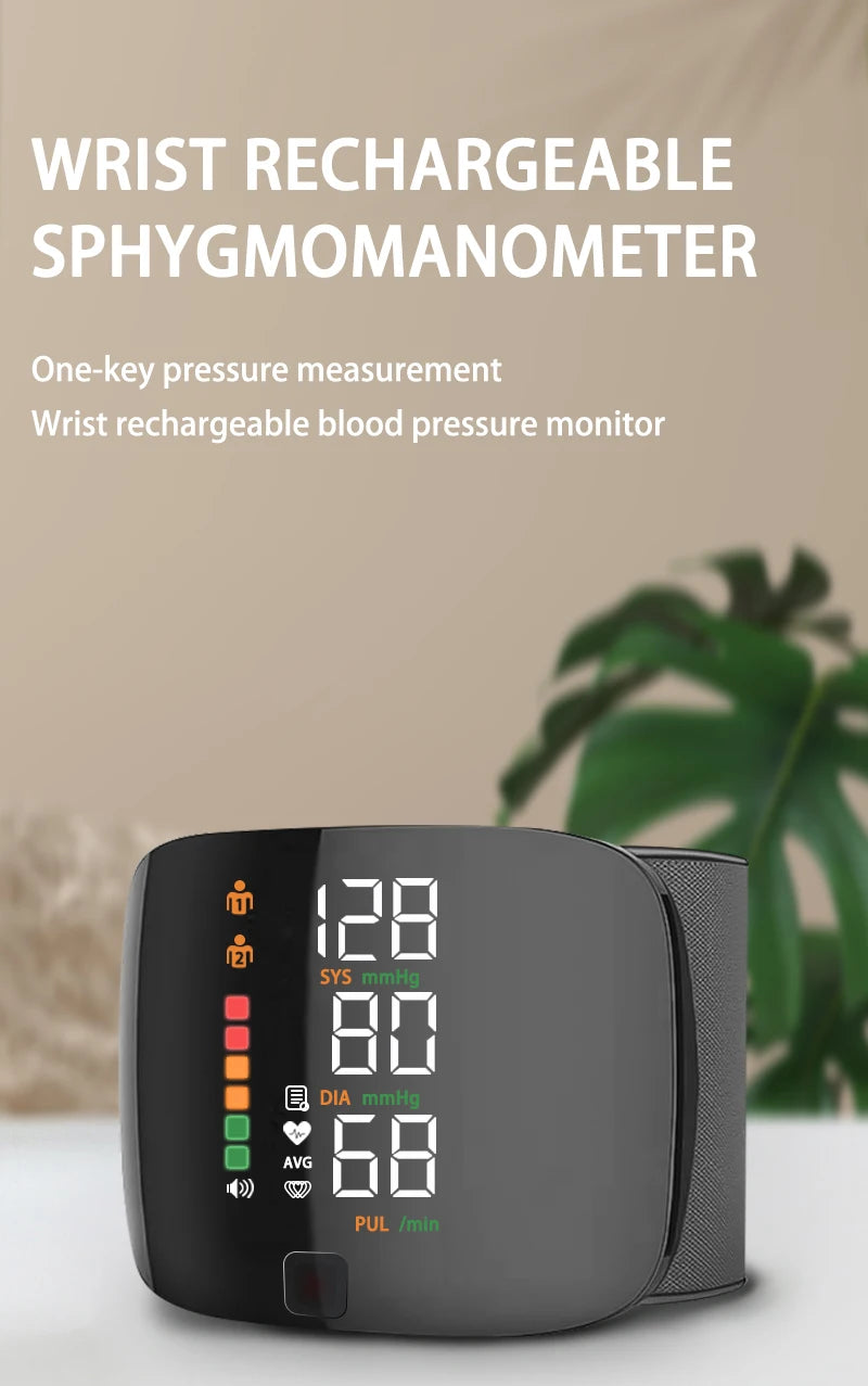 Korean Digital Recharge Wrist Blood Pressure Monitor