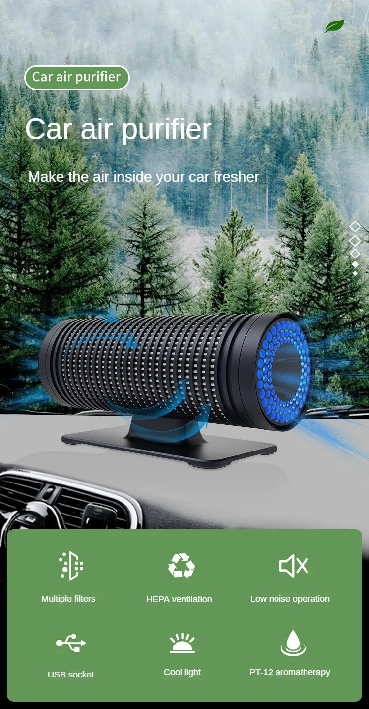 Car Air Purifier Car Mounted Purifier Negative Ion Sterilization Odor