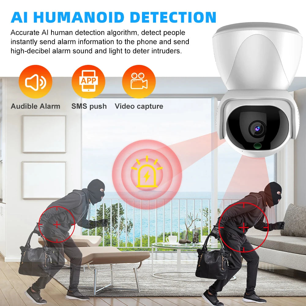 5G Indoor Wifi Camera HD 360° dual-frequency Surveillance Security