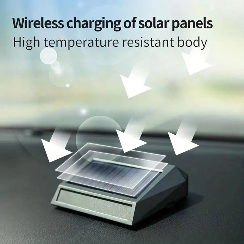 Solar Powered Car Air Purifier With Deodorizing Sterilizing Changing